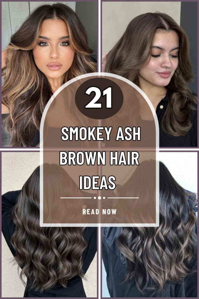 21 Smokey Ash Brown Hair color Ideas