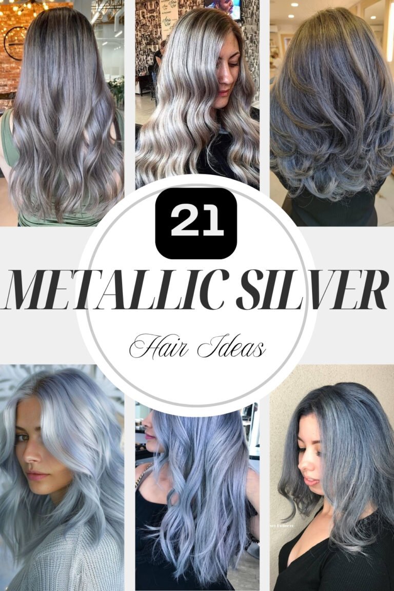 21 Glossy & Glam Metallic Silver Hair Color for Every Age