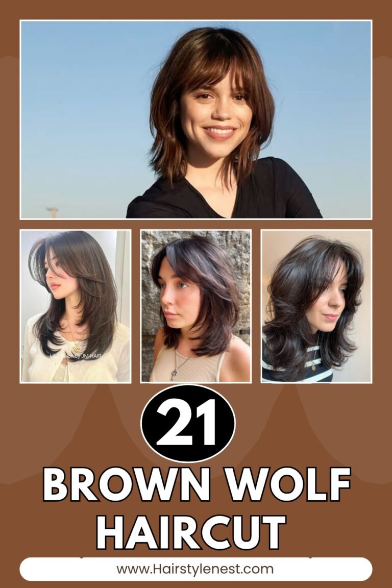 21 Brown Wolf Haircut
