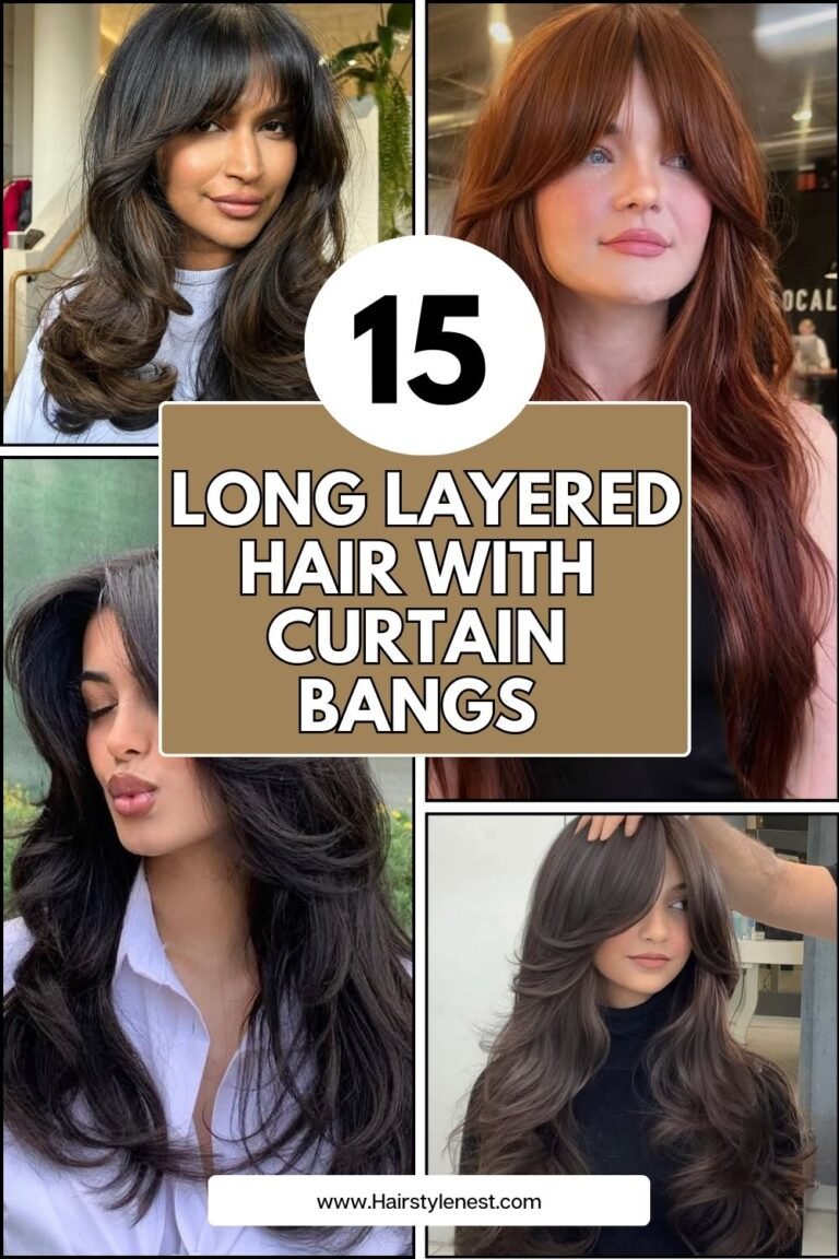 15 Long Layered Hair With Curtain Bangs