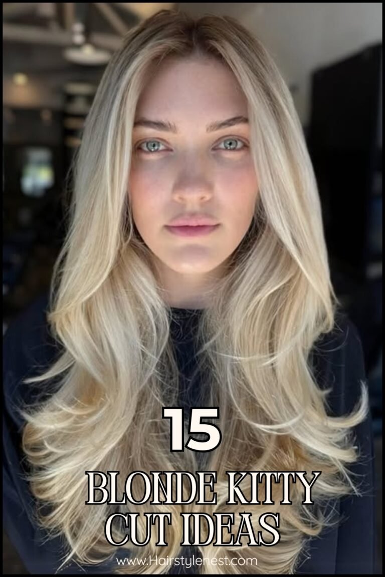 15 Blonde Kitty cut