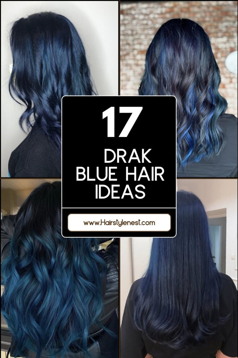 17 Dark Blue Hair