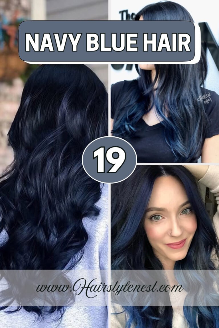 19 Navy Blue Hair