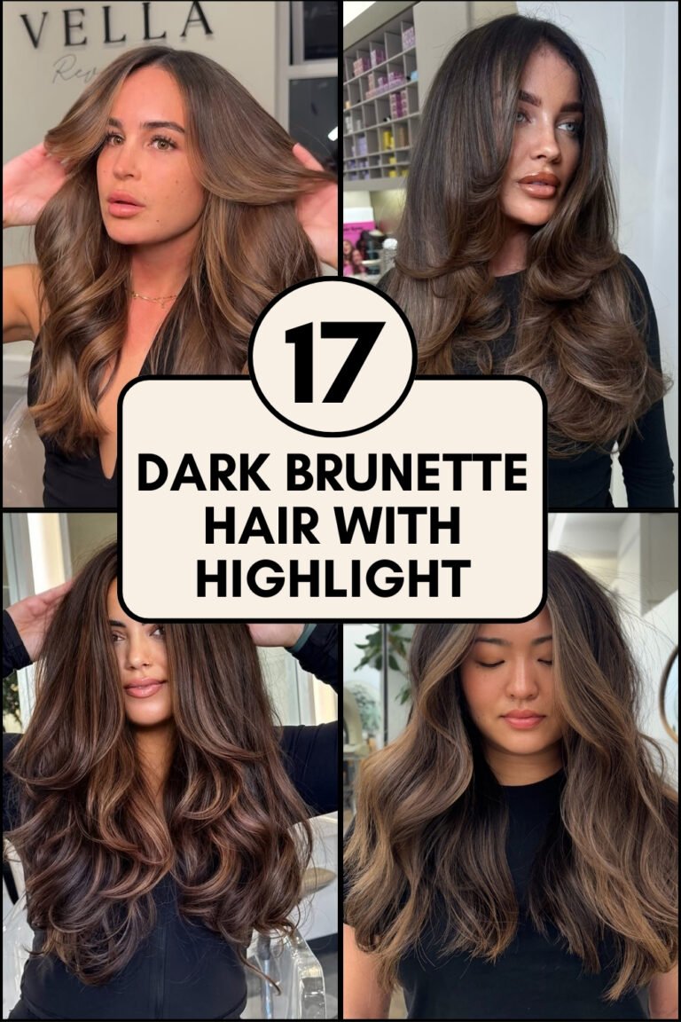 17 Dark Brunette With Highlights
