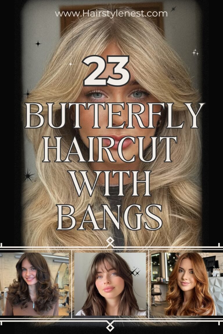 23 Butterfly Haircut With Bangs