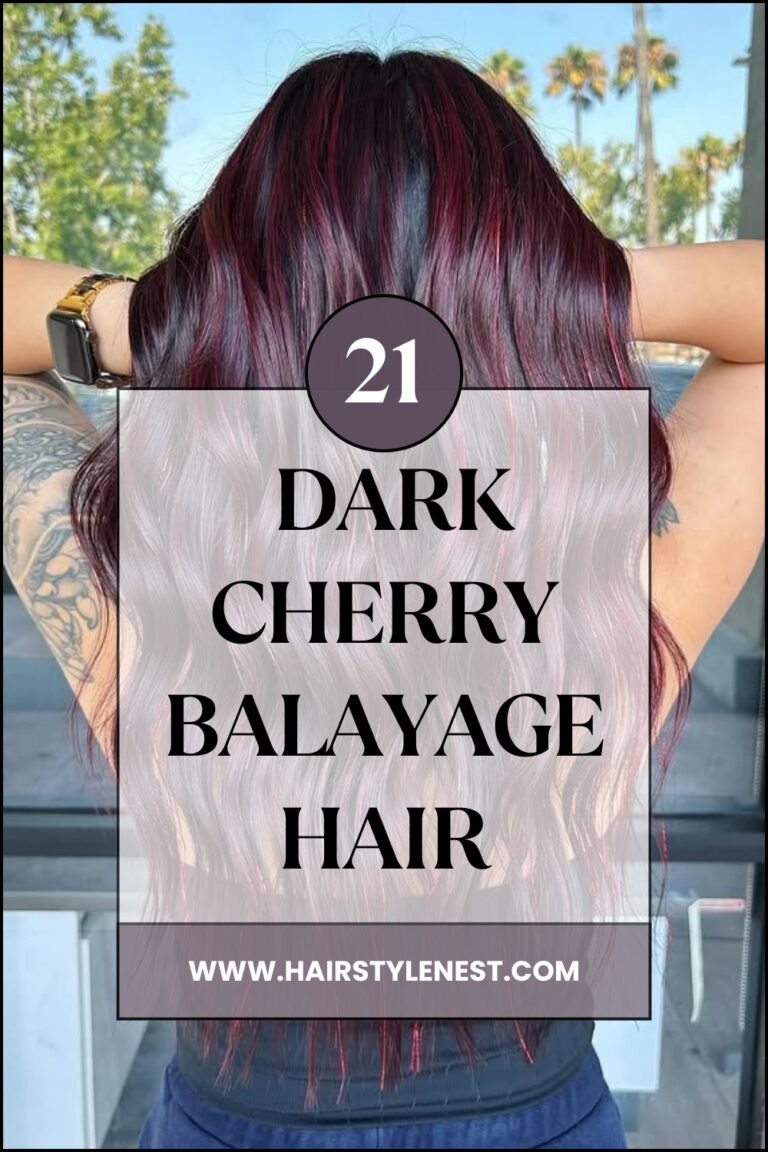 21 Dark Cherry Balayage Hair
