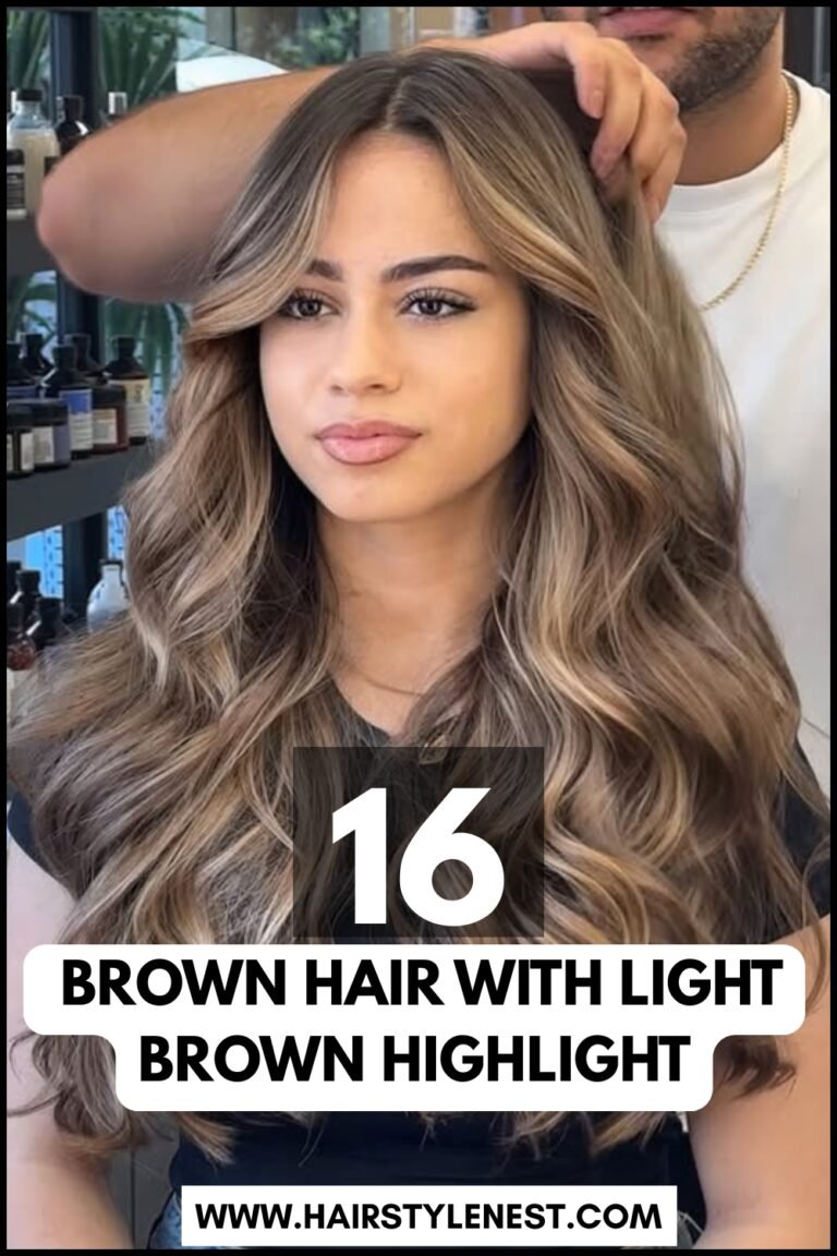 16 Brown Hair With Light Brown Highlight