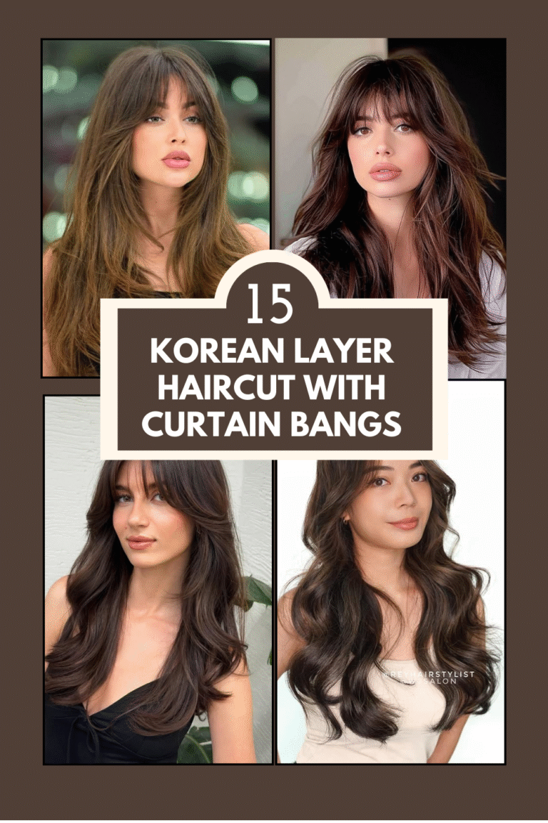 15 Korean Layer Haircut With Curtain Bangs