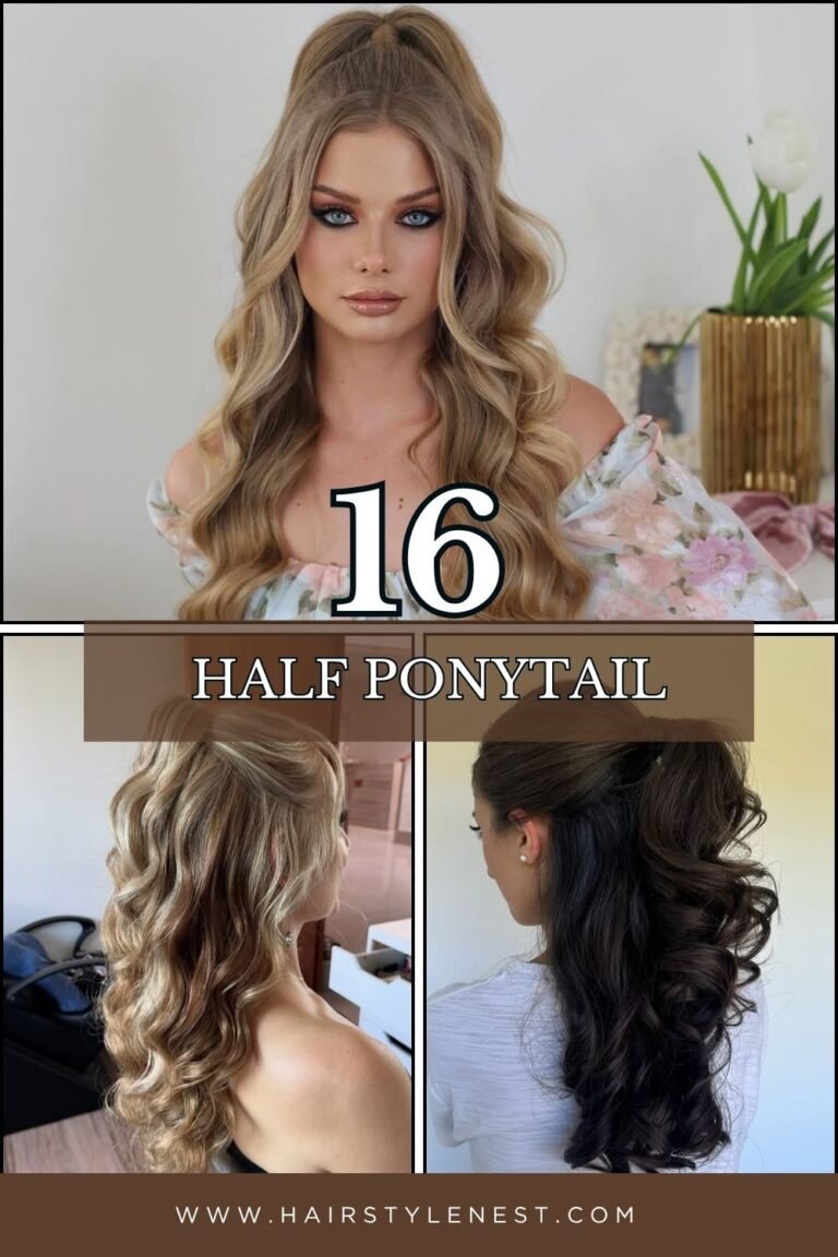 16 Half Ponytail