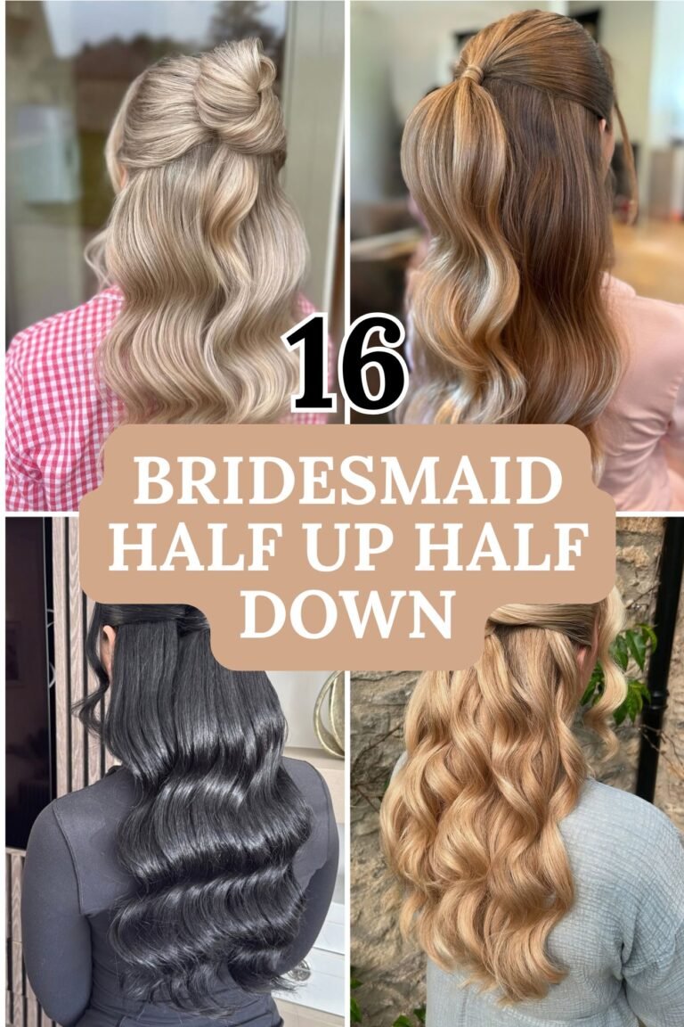 16 Bridesmaid Half Up Half Down Hairstyles for an Elegant Wedding Look