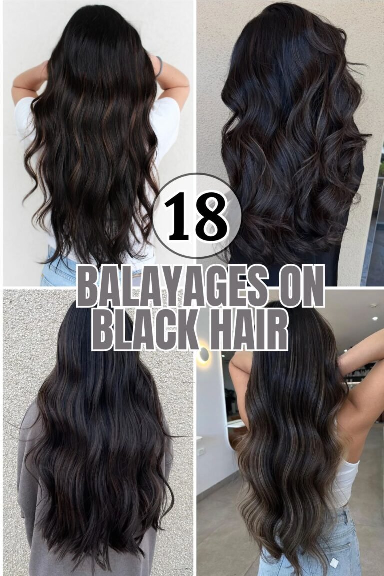 18 Balayage on black hair Gorgeous, Dimensional Look