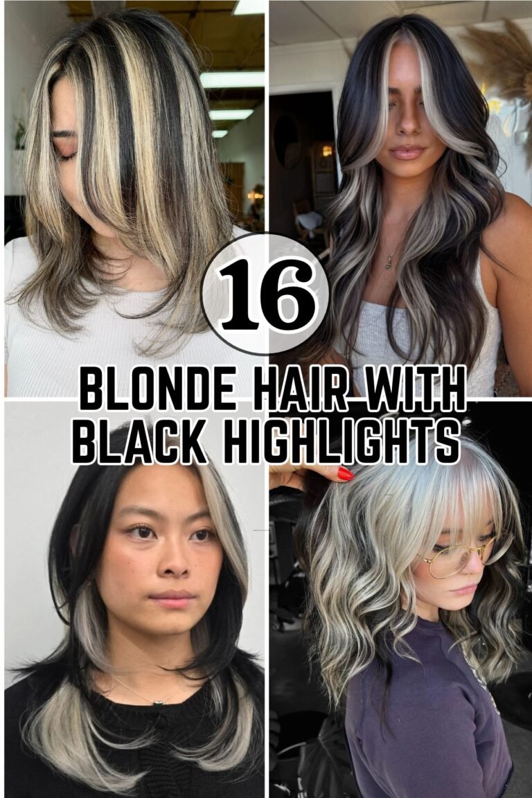 16 Blonde Hair with Black Highlights Ideas for a Bold, Edgy Look